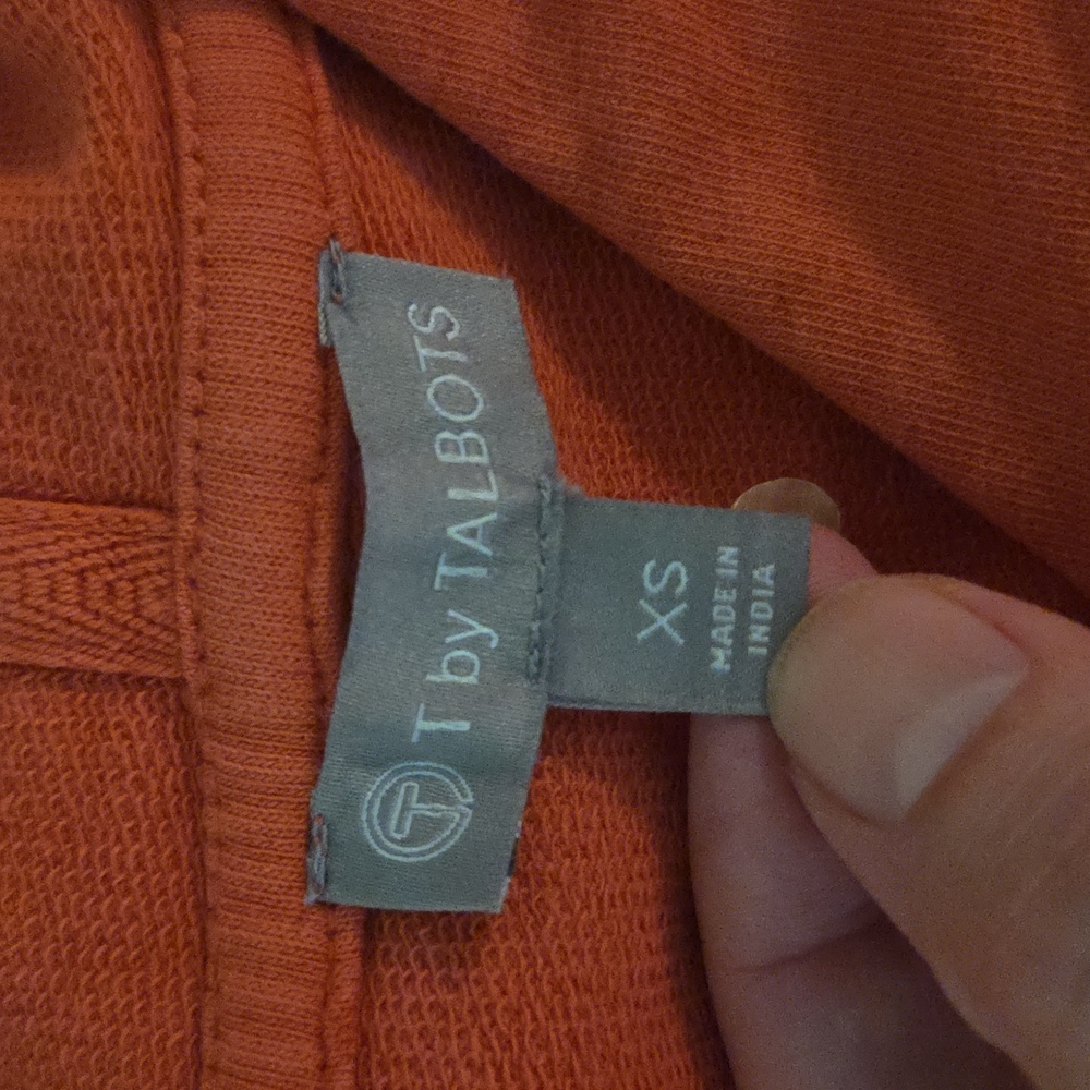 T by Talbots Hoodie Pullover, Pink Or Coral Color. Soft And Pretty! - Picture 4 of 6
